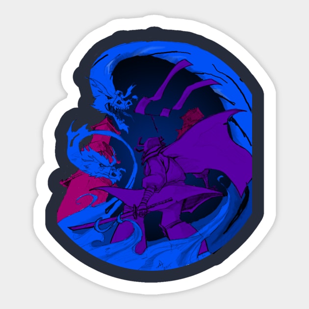 Samurai Dreams Sticker by Aarondockery2112